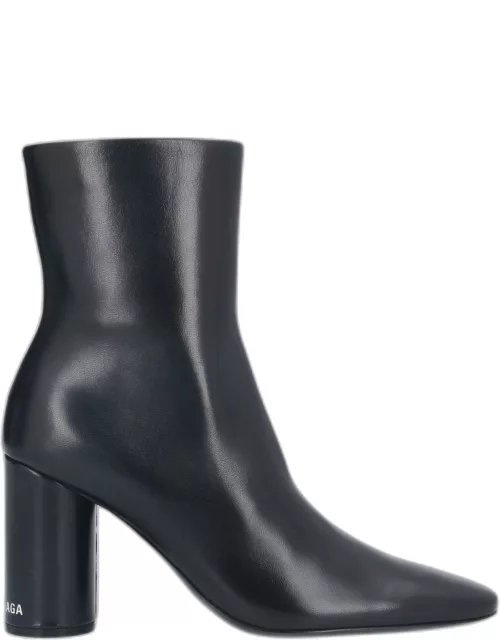 Balenciaga Leather Black Leather Ankle Boots 36