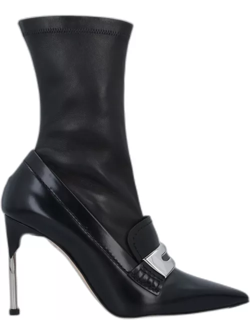 Alexander Mcqueen Leather Ankle Boots 38