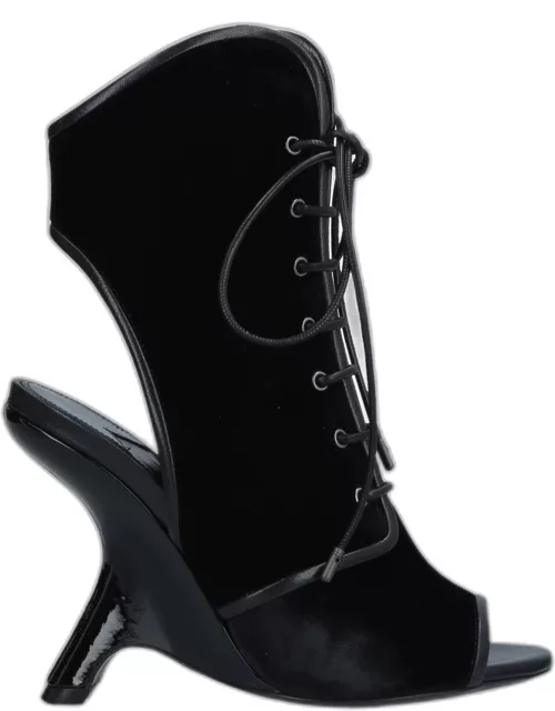 Tom Ford Velvet Ankle Lace Up Bootie