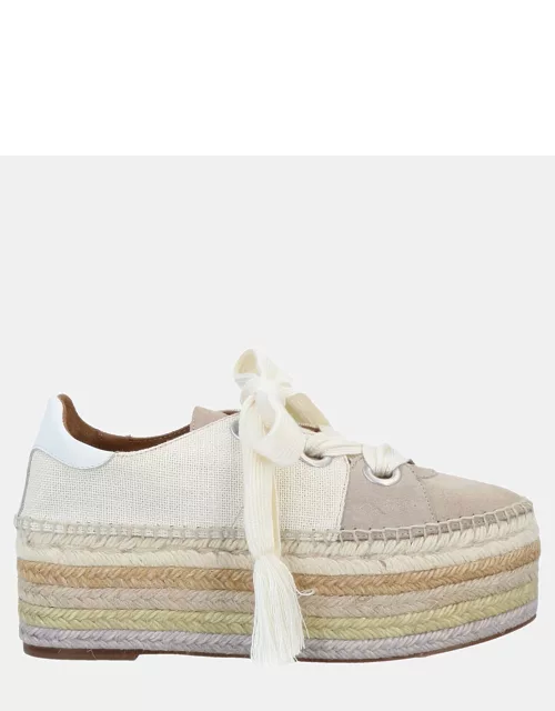Chloe Suede and Canvas Espadrille Sneaker