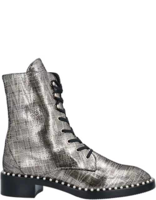 Stuart Weitzman Lurex Fabric Ankle Boot
