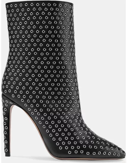Alaia Leather Eyelet Ankle Boot