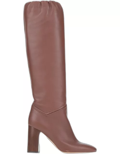 Loro Piana Leather Knee Length Boots