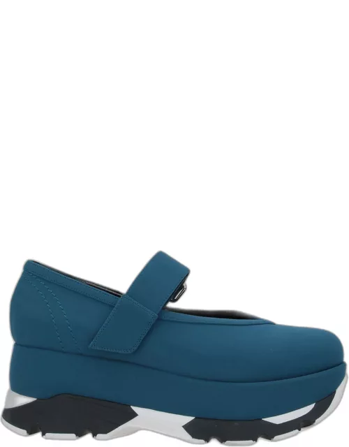 Marni Blue Nylon Platform Sneakers