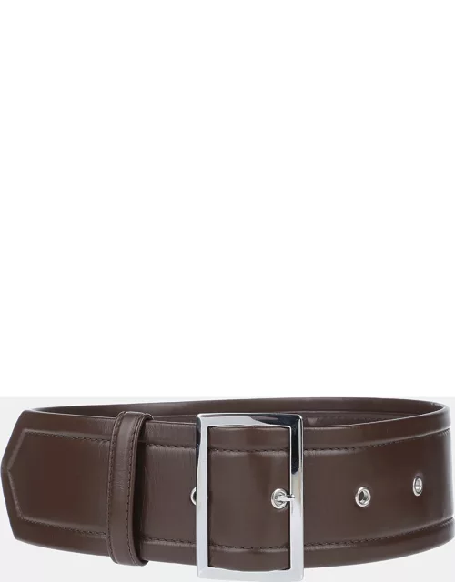 Marni Brown Leather Waist Wide Belt 85C