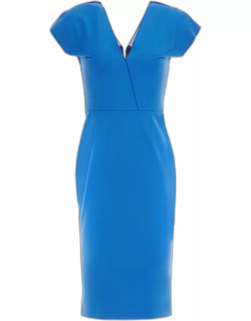 Roland Mouret Blue Cotton Midi Dress