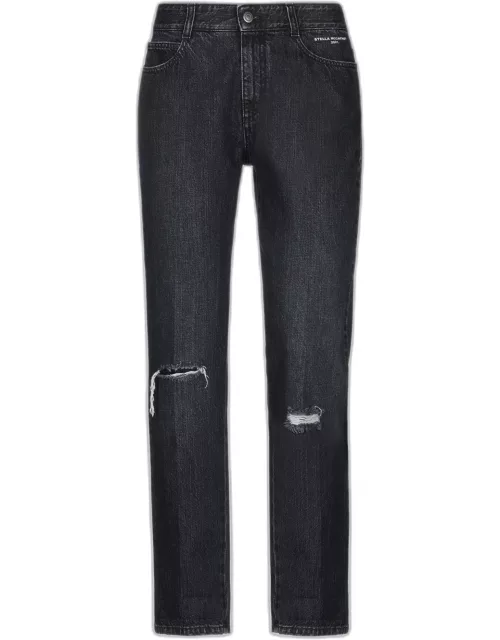 Stella McCartney Black Distressed Denim Jeans M Waist 29"