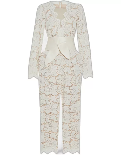 Stella McCartney White Floral Lace Jumpsuit XXS (IT 34)
