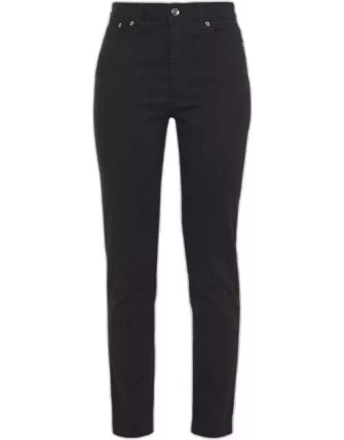 Dolce & Gabbana Black Denim Patched Skinny Leg Jeans XS (IT 38)
