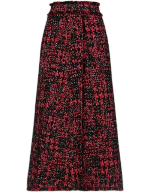 Dolce & Gabbana Black/Red Tweed Skirt XS (IT 38)