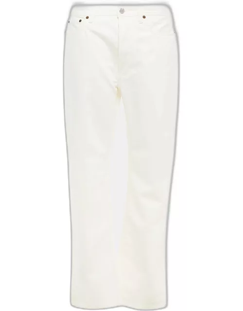 Acne Studios Bla Konst White Cotton Straight Leg Jeans M (
