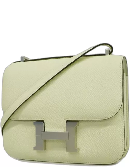 Hermes Vert Fizz Vaux Epsom Constance Engraved Shoulder Bag