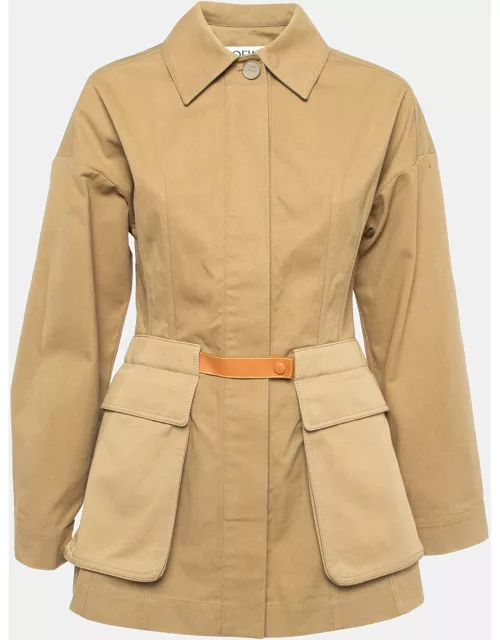 Loewe Brown Cotton Canvas Belted Safari Jacket