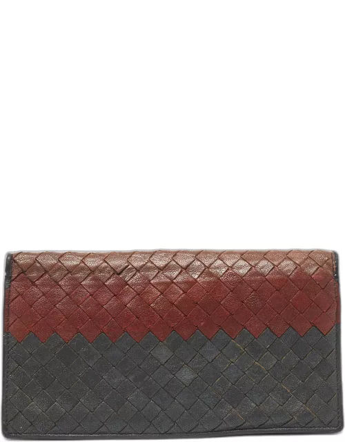 Bottega Veneta Multicolor Intrecciato Leather Bifold Long Wallet
