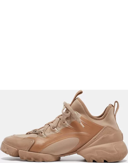 Dior Beige Leather and PVC D-Connect Sneaker