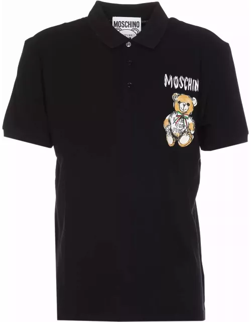 Moschino Drawn Teddy Bear Polo Shirt