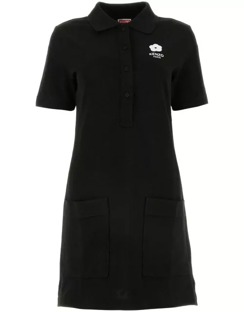 Kenzo Black Piquet Polo Dres