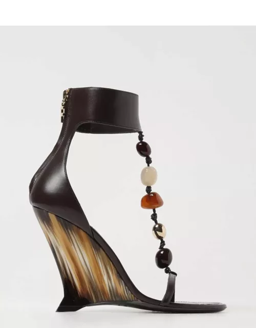 Heeled Sandals FERRAGAMO Woman color Dark
