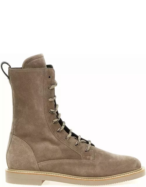 Brunello Cucinelli Suede Lace-up Boot