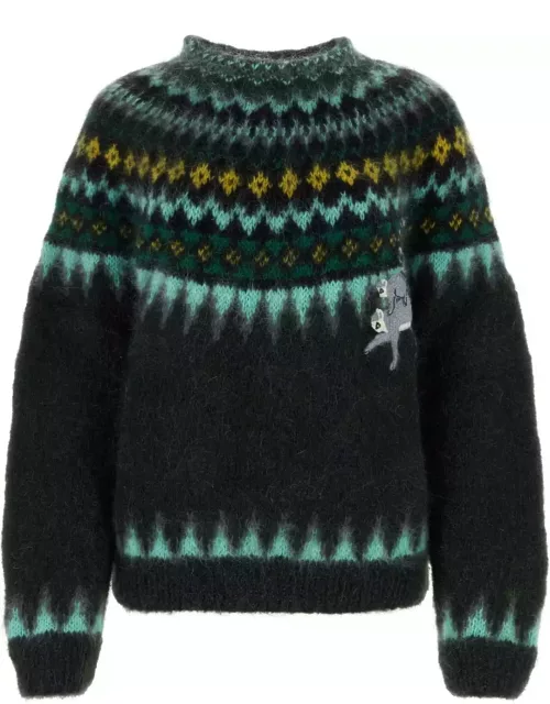 Embroidered Mohair Blend Loewe X Suna Fujita Sweater