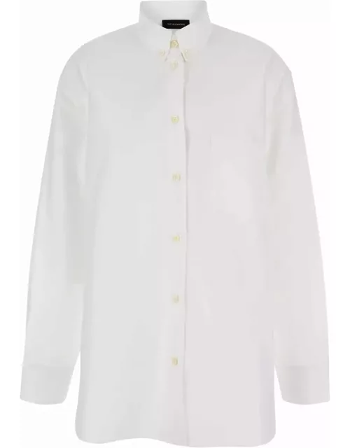 The Andamane White Shirt With Buttons In Cotton Blend Woman