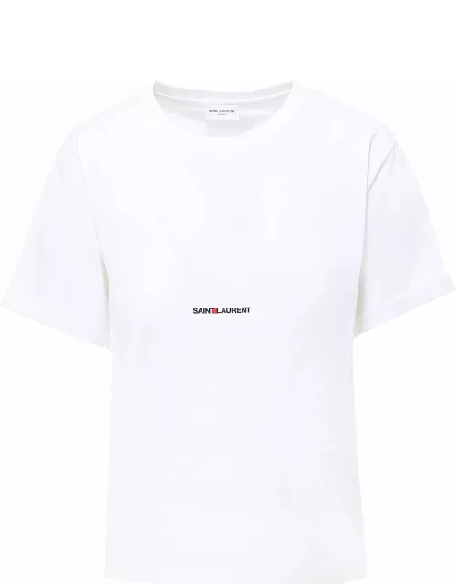 Saint Laurent Cotton T-shirt With Frontal Iconic Print