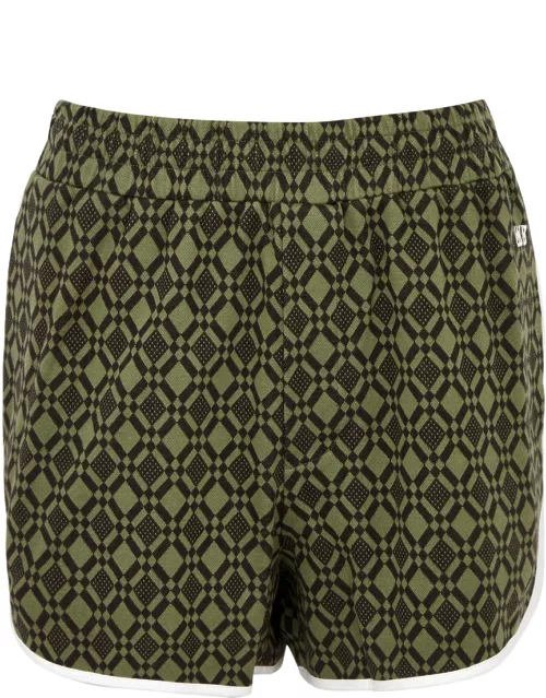 Wales Bonner Power Patterned Stretch-cotton Shorts - Brown - M (UK12 / M)