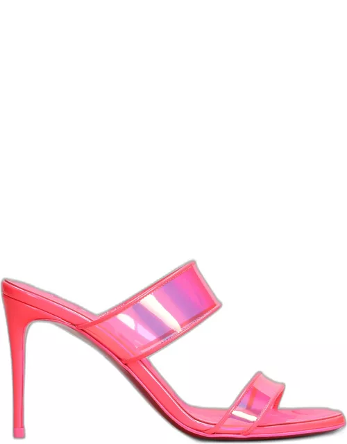 Christian Louboutin Just Loubi Sandals In Fuxia Rubber/plasic
