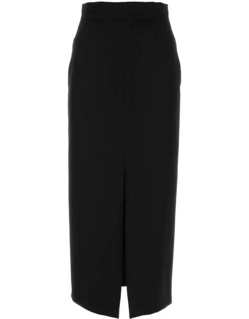 Alexander McQueen Black Twill Skirt