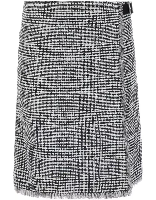 Burberry Embroidered Houndstooth Skirt