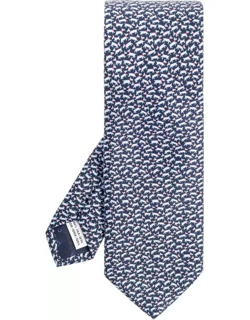 Ferragamo Micro Pattern Printed Tie