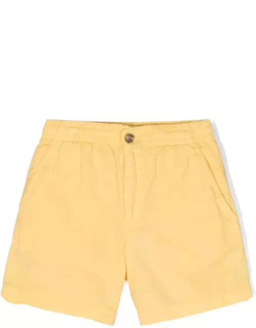 Ralph Lauren Yellow Linen And Cotton Bermuda Short