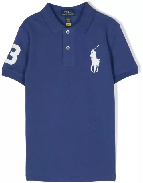 Ralph Lauren Cobalt Blue Polo Shirt With Pony Motif