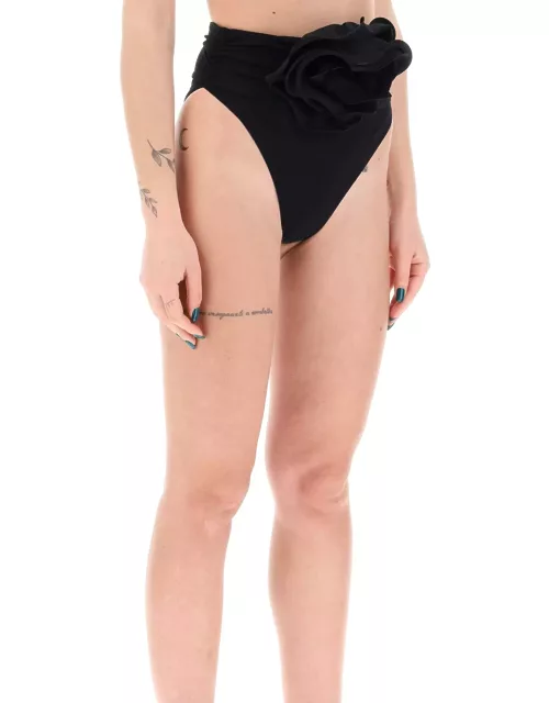 Magda Butrym High-waisted Bikini Briefs With Flower Clip