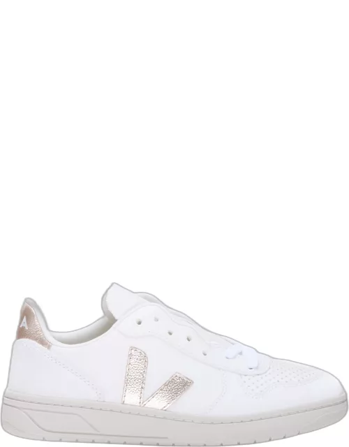 Veja White Faux Leather Sneaker
