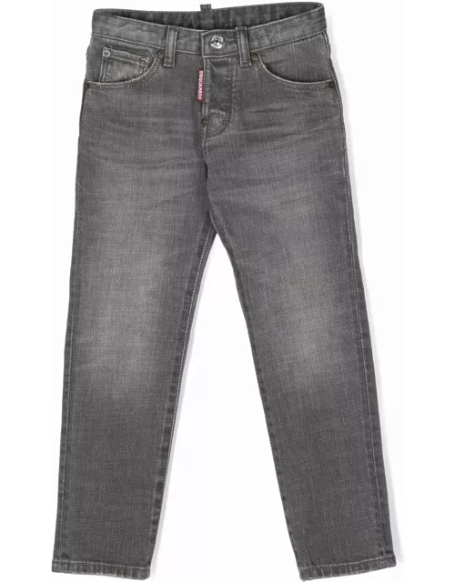 Dsquared2 Ash Grey Stretch-cotton Denim Jean