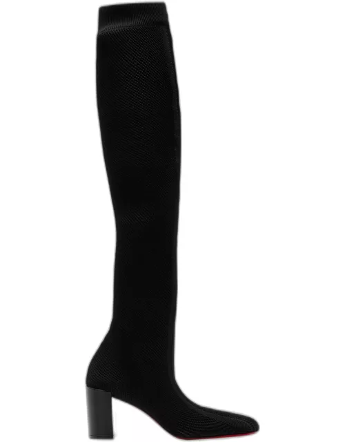 Beyonstage Knit Red Sole Knee Boot