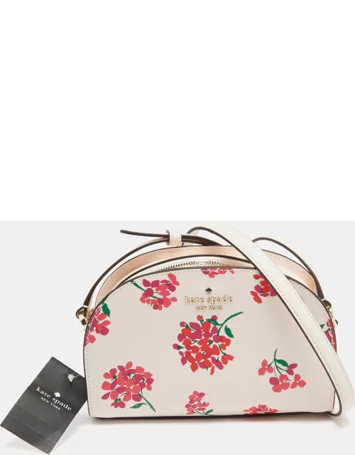 Kate Spade Multicolor Floral Print Leather Perry Dome Crossbody Bag