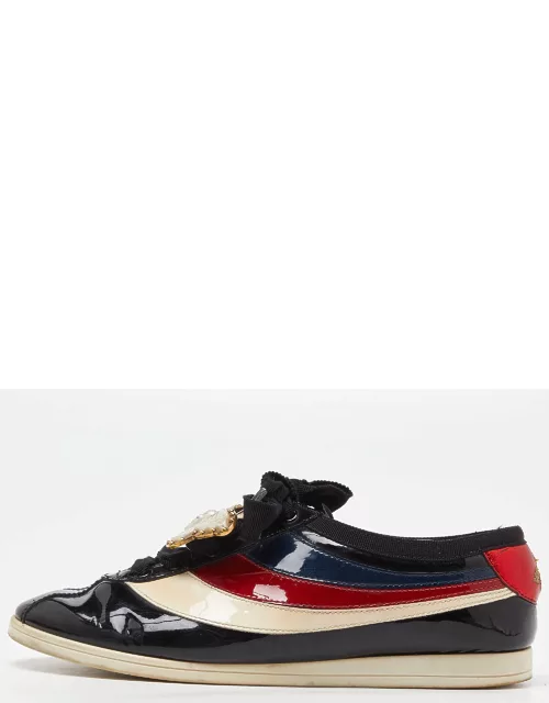 Gucci Multicolor Patent Leather Falacer Butterfly Sneaker