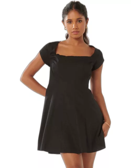 Forever New Women's Regina Petite Cap-Sleeve Mini Dress in Black