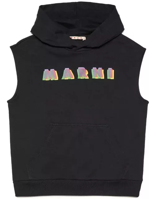Marni Logo-printed Sleeveless Hoodie