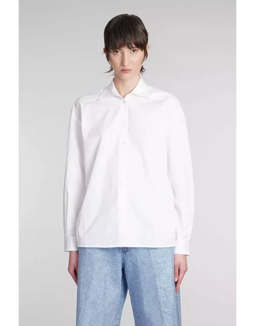 Laneus Shirt In White Cotton