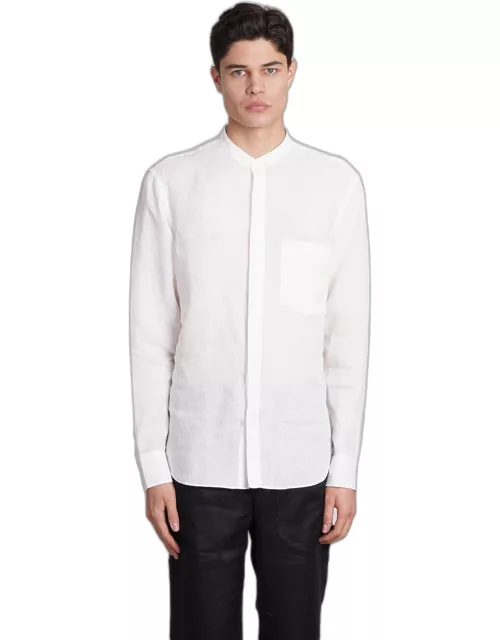 Zegna Shirt In White Linen