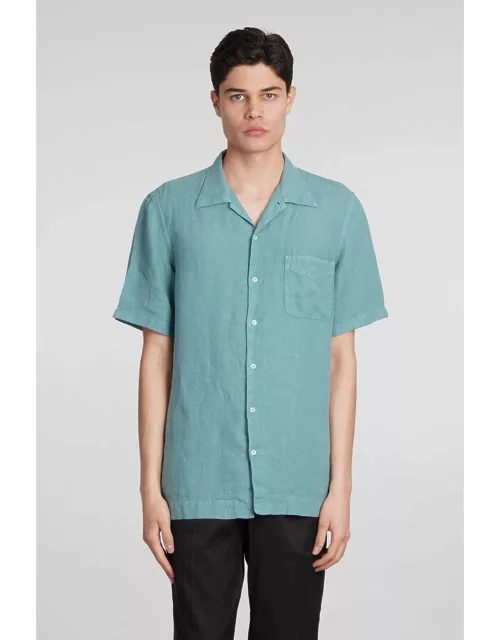 Massimo Alba Venice Shirt In Green Linen