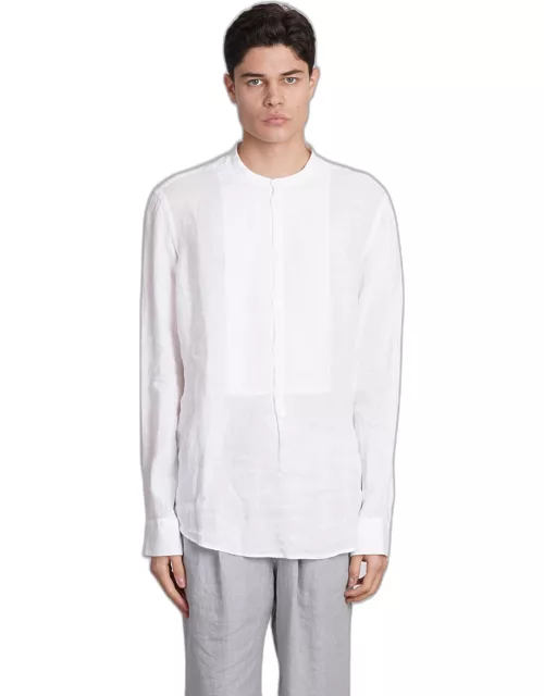 Massimo Alba Kos Shirt In White Linen