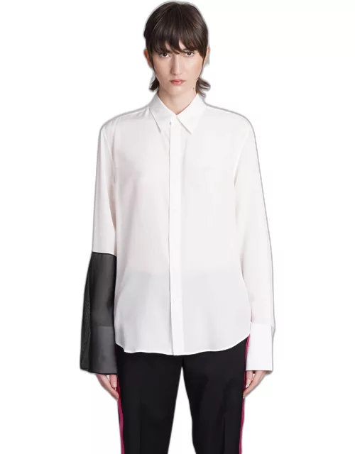 Helmut Lang Shirt In White Silk