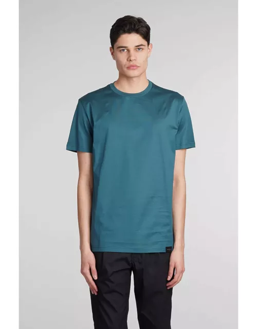 Low Brand B134 Basic T-shirt In Green Cotton