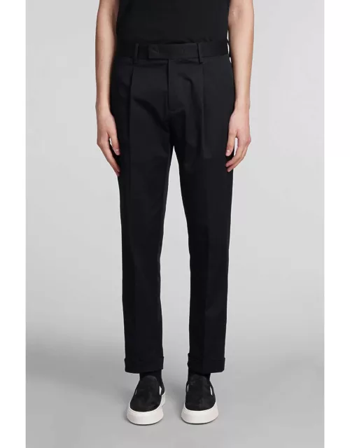 Low Brand Oyster Pants In Black Cotton