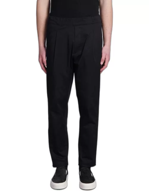 Low Brand Seul Work Pants In Black Cotton