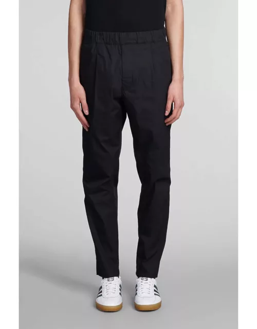 Low Brand Patrick Pants In Black Cotton